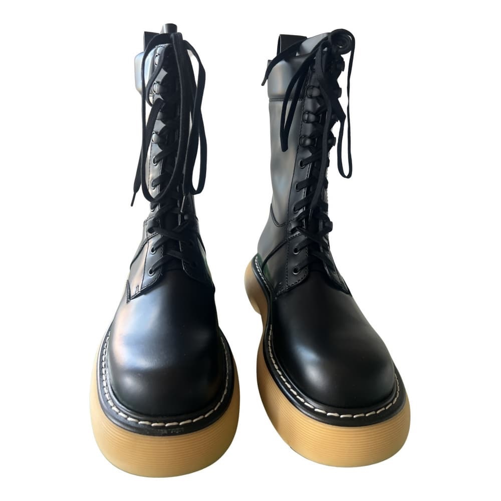 Bottega Leather Biker Boots